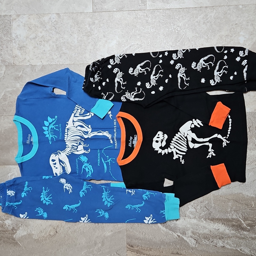 Dinosaur Themed Pajama Set. Size 4. EUC.